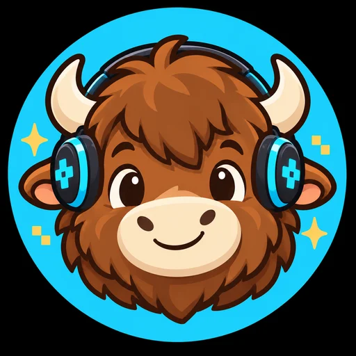 HappyYak wearing gaming headphones